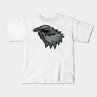 Fiery Raven Mascot Kids T-Shirt